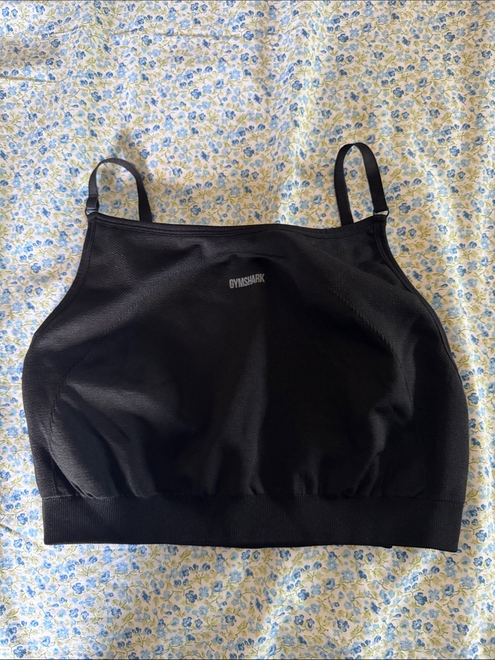 Gymshark Black Minimalist Crop Sports Bra